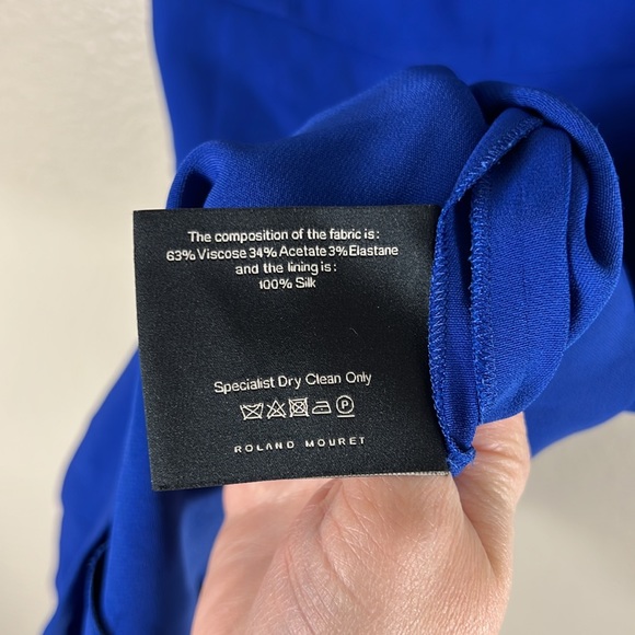 Roland Mouret For Neiman Marcus Blue Mini Dress - Picture 4 of 10